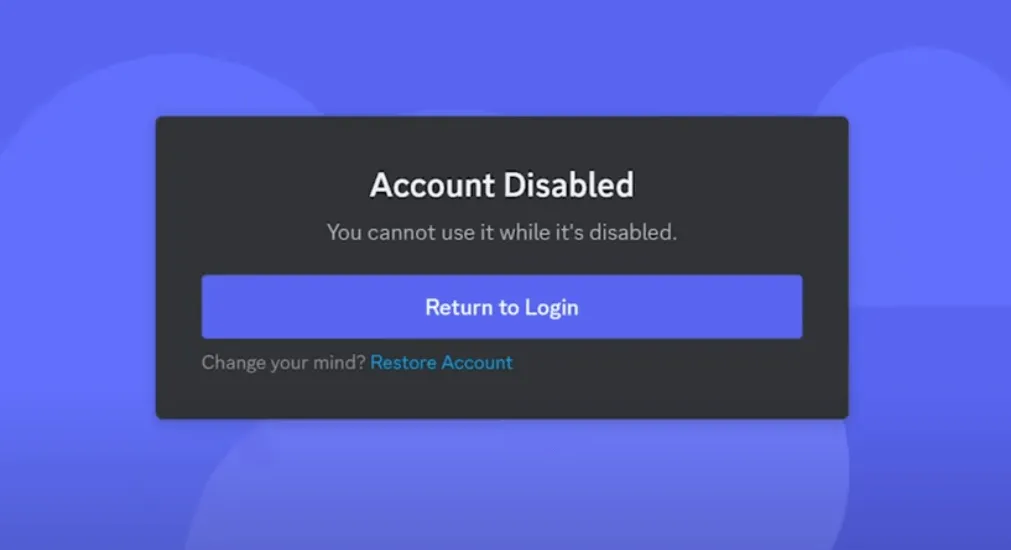 Tài khoản Discord bị vô hiệu hóa là gì?